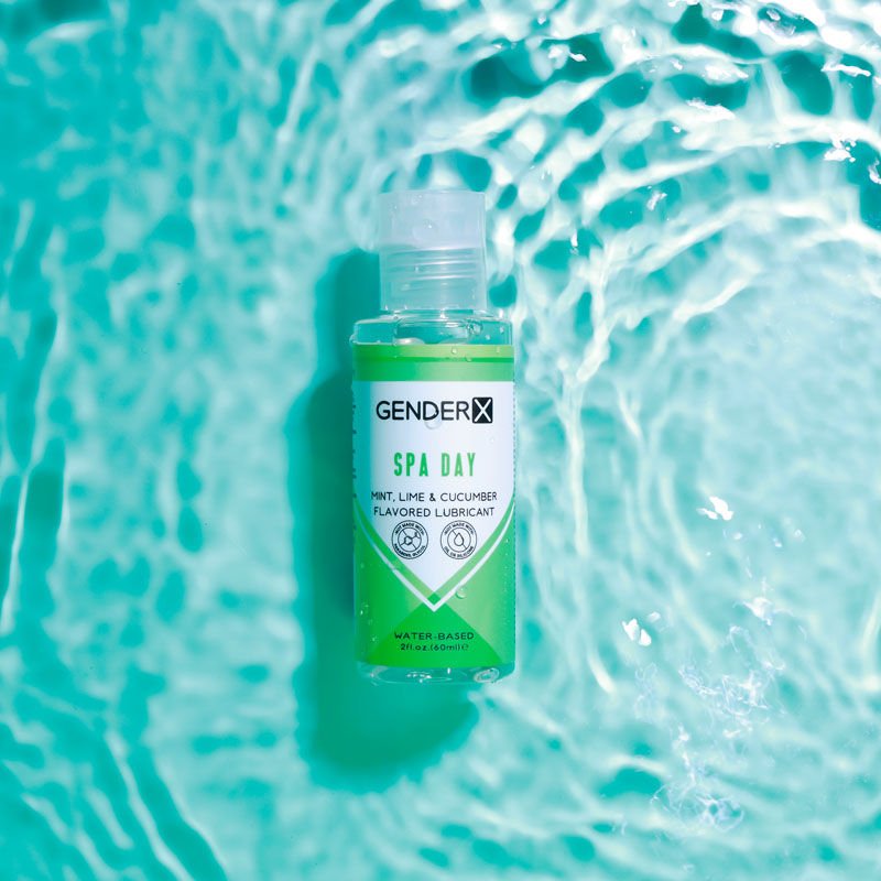 Gender x - spa day - flavored water-based lubricant - 60 ml - Product side view  | Flirtybay.com.au